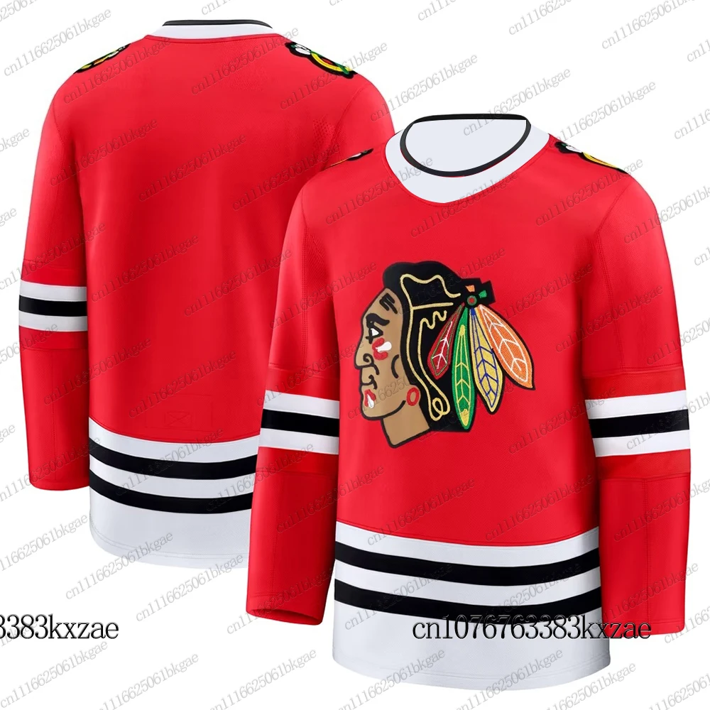 Autumn Winter Hockey Jerseys For Men Chicago Blackhawks Hockey Jerseys Casual Sports Hockey Jersey Parent Child Hockey Jerseys