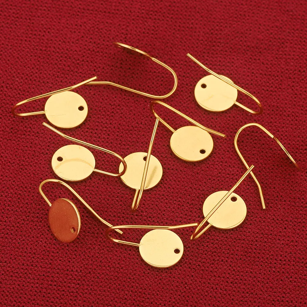 10pcs Stainless Steel French Hook Earring Hooks Clasp DIY Making Supplies Components Parts for Earring Accessories Blank Craft