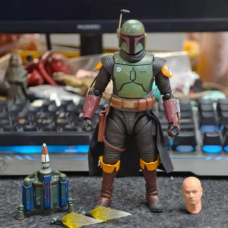 

IN STOCK Original Mafex 1.0 Anime Figures Din Djarin Figure No.201 Boba Fett Action model Boys Collect Statue toys Gift