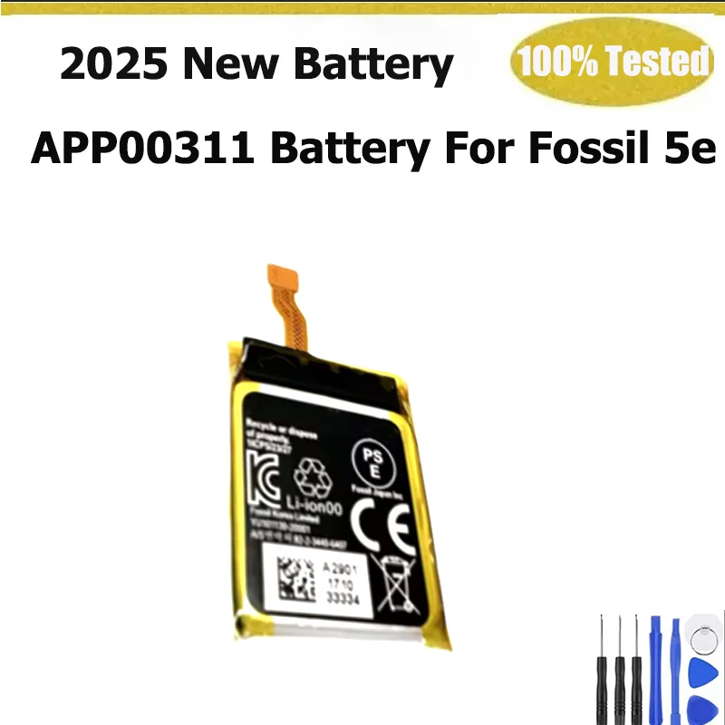 

Full Capacity APP00311 Battery For Fossil 5e 5 e smart watch APACK Rechargeable Bateria 300mAh