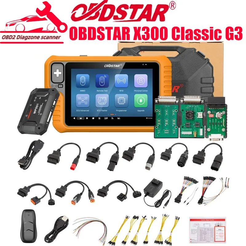 

In Stock 2024 OBDSTAR X300 Classic G3 Key Programmer with Built-in CAN FD DoIP Support Car/ HD/ E-Car/ Motorcycles/ Jet Ski