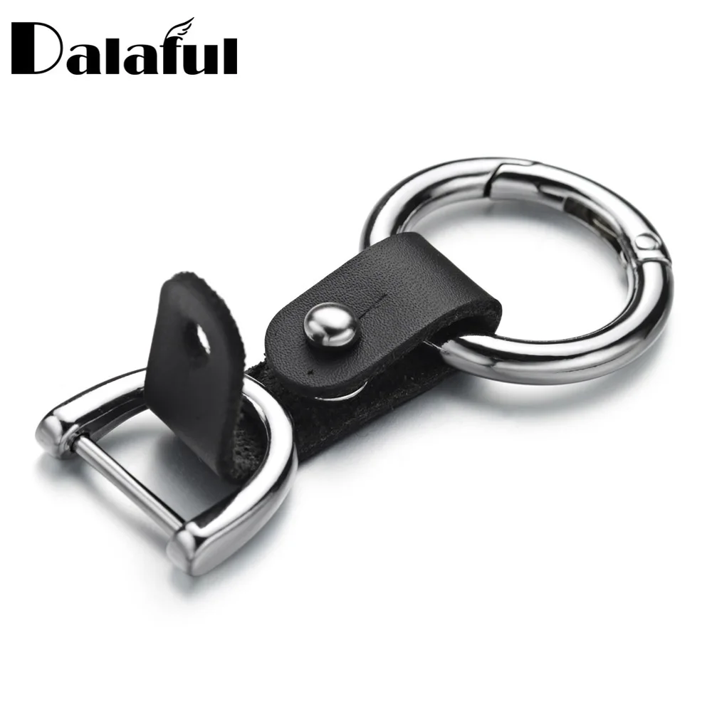 Keychain  Accessories All-match Clasp Handmade Genuine Leather DIY Car Key Chain Ring Holder Detachable  Keyring YP011