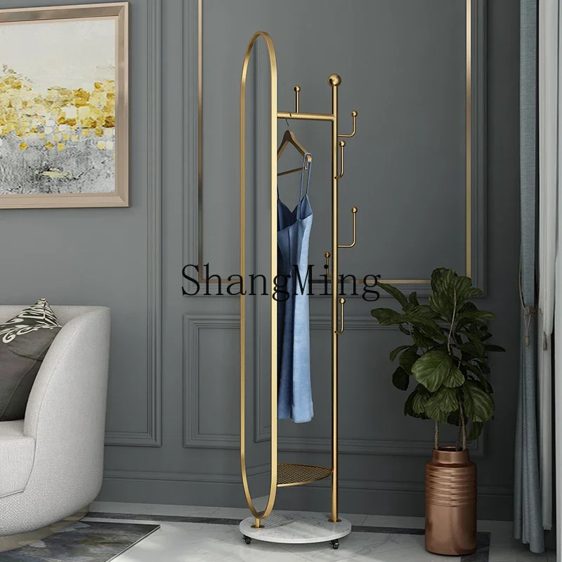 CL rotating full-body mirror light luxury dressing mirror coat rack rotating floor bedroom home fitting mirror