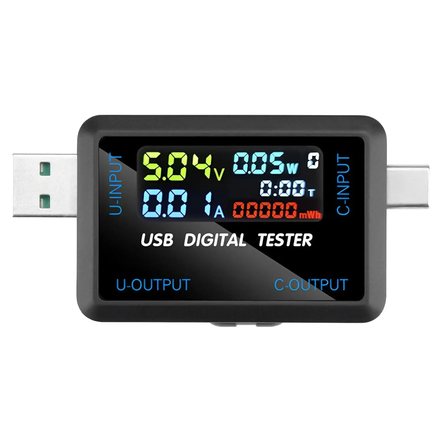 USB And Type-C Multi-Function Digital Tester DC 4.5-36V 0-8A Current and Voltage Meter Supports Multiple Fast Charging Protocols
