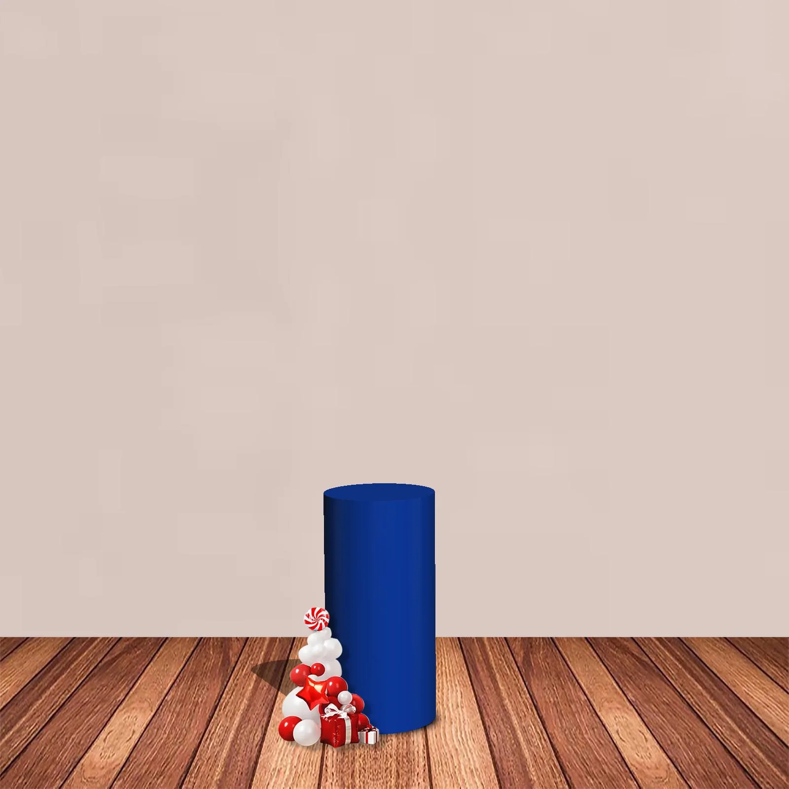 AIBIIN Solid Color Cylinder Backdrop Cover Cake Dessert Pedestal Column Background Cover Birthday Baby Shower Party Decor