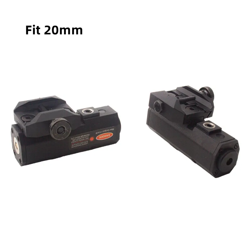 Mira laser de ponto vermelho recarregável com carregamento USB adequada para mira laser de montagem em trilho de 20 mm