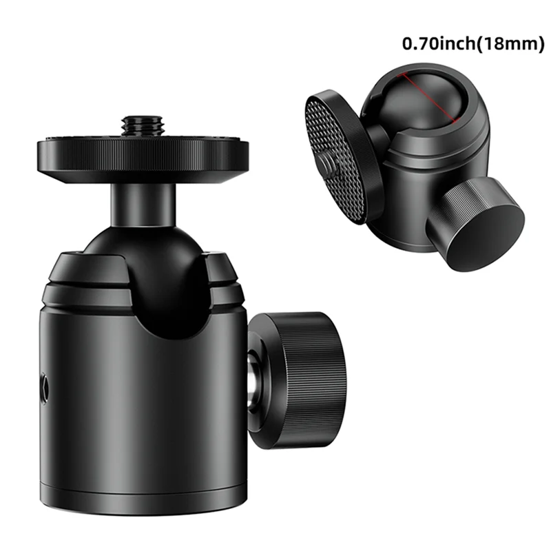 AS95-K-18 1/4 Thread Mini Tripod Ball Head Used For Camera Extension Bracket Flash Mobile Phone Selfie Stick