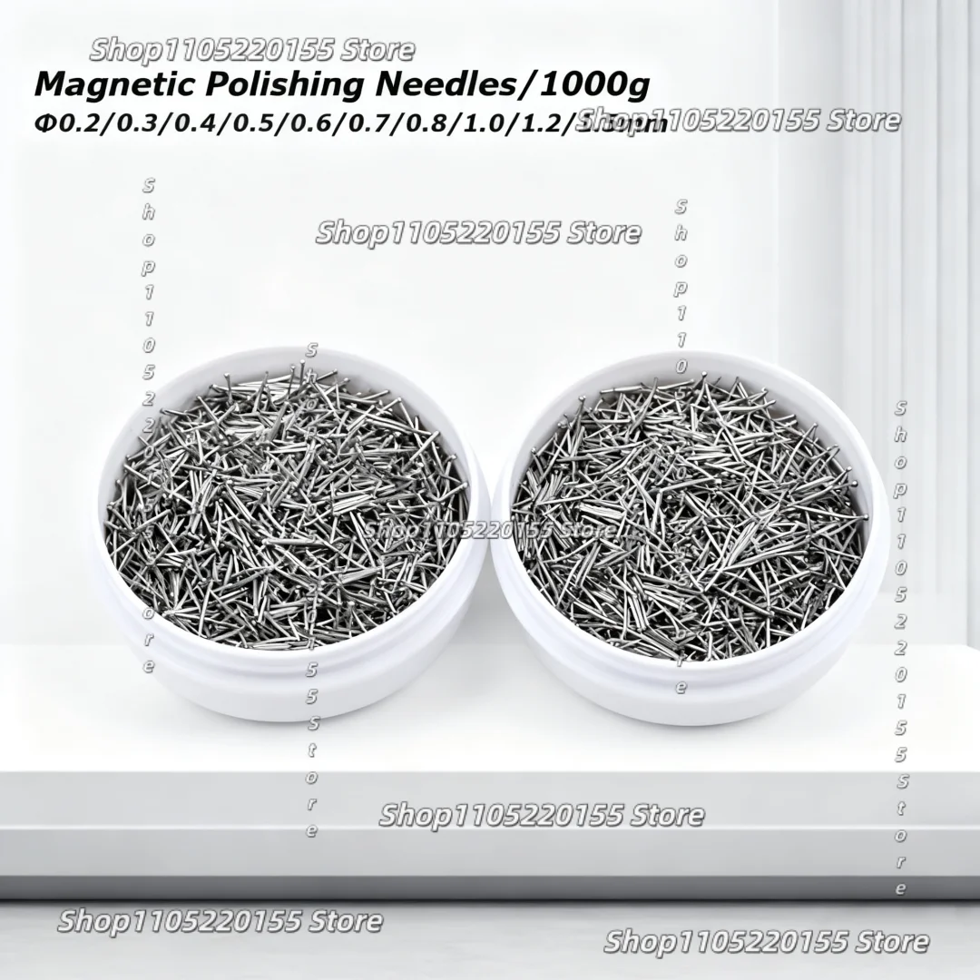 1KG Mini Magnetic Polishing Needle 304 Stainless Steel Polishing Needles Jewelry Polishing Pins for Rotary Tumbler D0.2~1.5mm