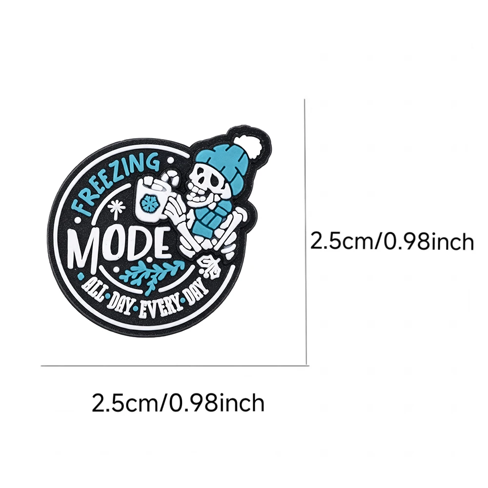 26-100Pcs Cartoon Creativity Christmas Skull Series PVC Shoe Accessories Suitable For Hole Shoes And Beach Bags DIY Party Gifts