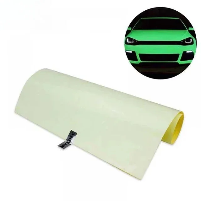 7 Years TPU Neon PPF Green Lantern Glow in the Dark Car Wrap Film Luminous Adhesive Air Release Vinyl Sticker