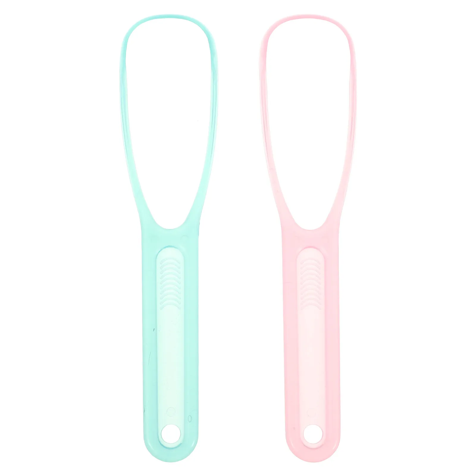 2Pcs Tongue Scraper Tongue Cleaning Brush Oral Care Tool for Adults Mouth Cleaner Fresh Breath Remover Tounge Scraper