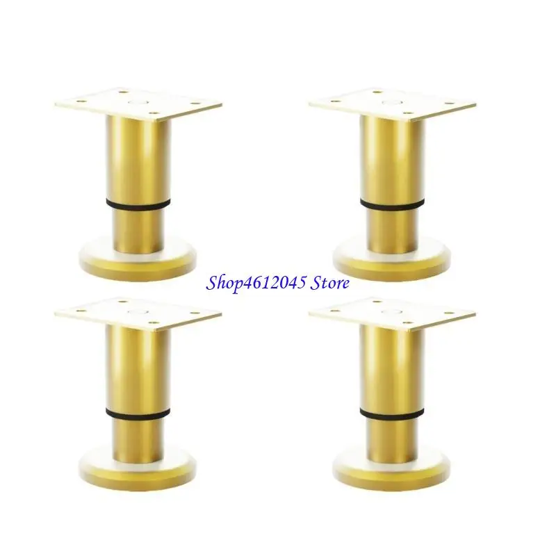

L69A 4pcs Gold Adjustable Furniture Legs Heavy Duty Telescoping Support for Household