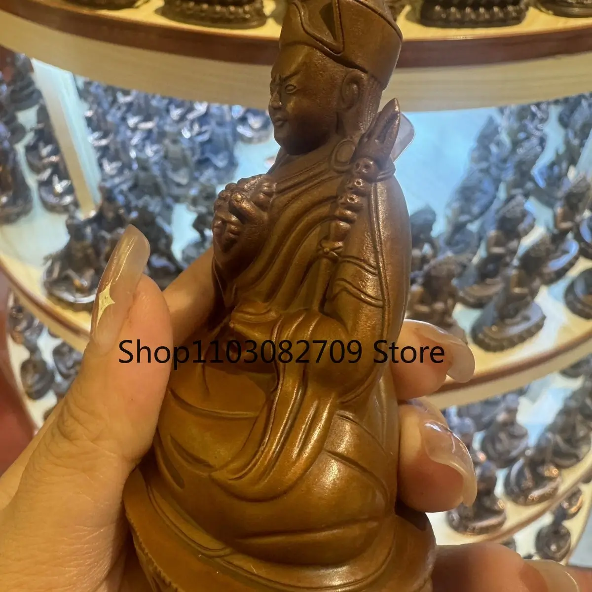 Pure copper 2024 Lianshi fa Association commemorative model the same 10cm Buddha statue of Master Lianshou is offered at home