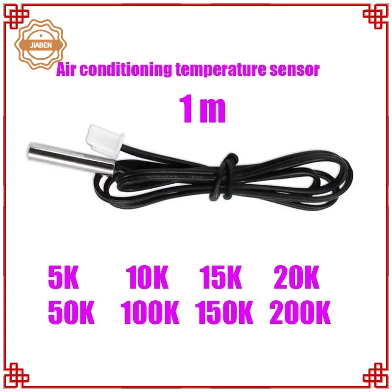 100cm Temperature Sensor Probe For Electric Water Heater Solar Air Conditioner 5K10K15K20K25K 50K 100K150K200K Replacement Parts