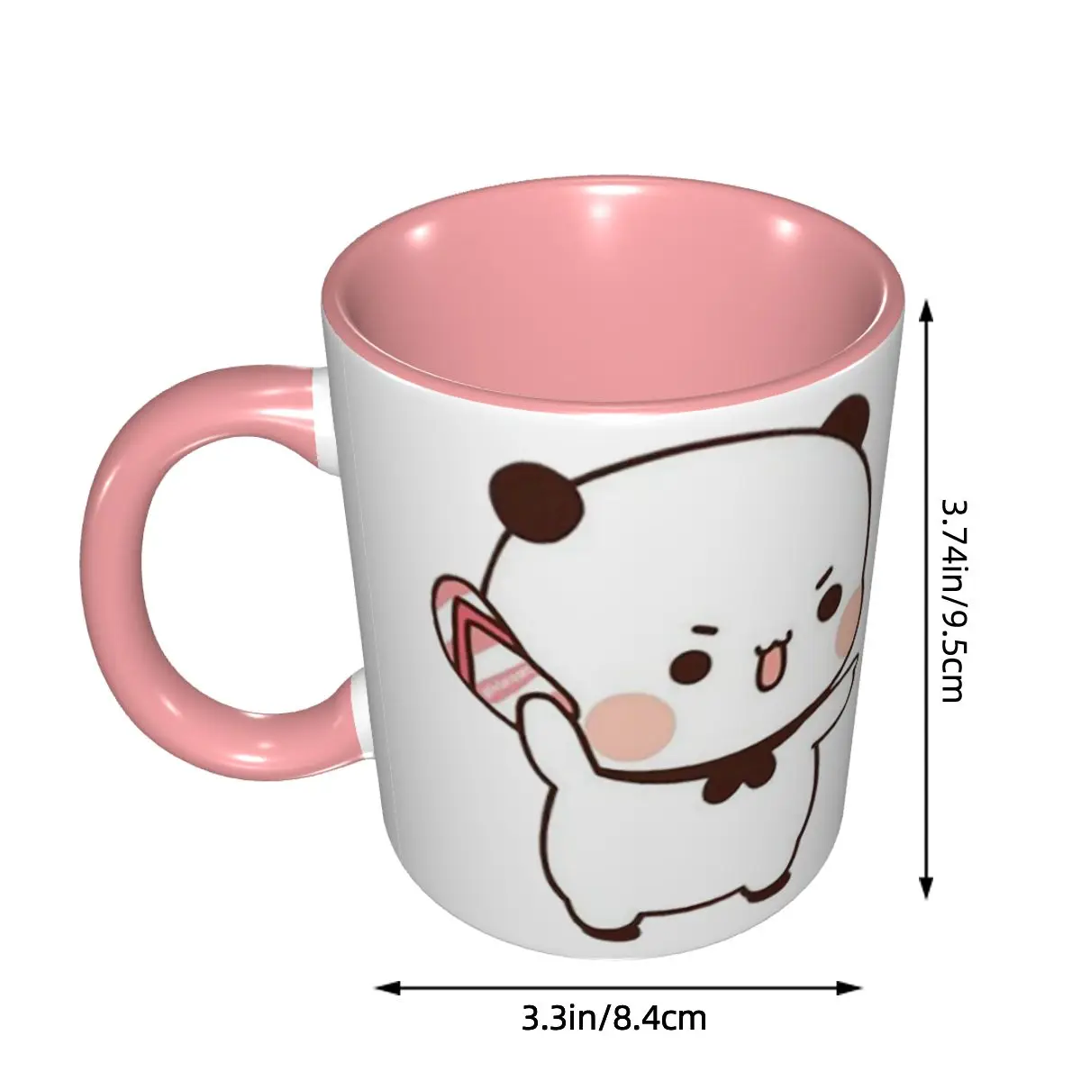 Cute Bubu Is Throwing Flip-flops At Dudu Mug Funny Ceramic Coffee Cups Tea Mugs Milk Cup Drinkware Gift for Woman Man DIY Custom