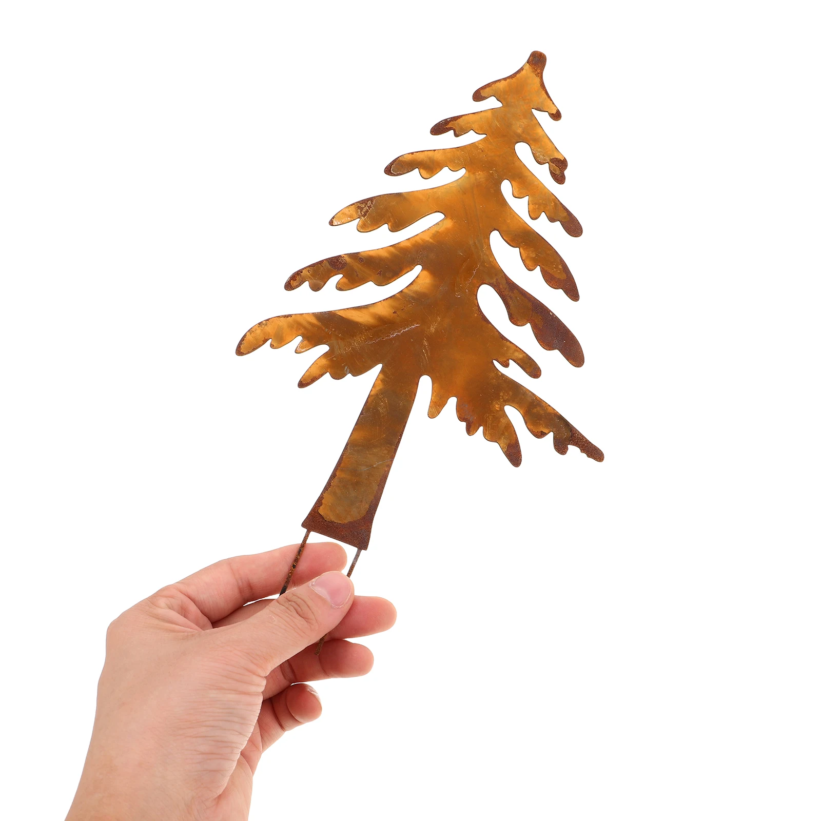 

2pcs Metal Iron Garden Stakes Rustic Christmas Yard Decorations Outdoor Weather Resistant Holiday Sculptures for Halloween