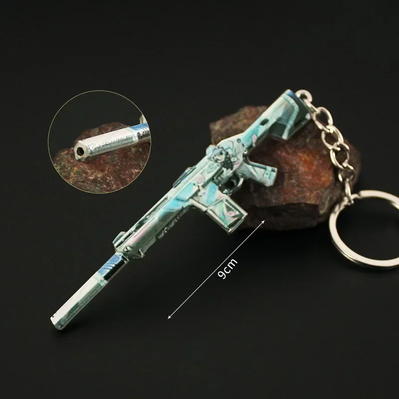 Valorant Gun Keychain Game Peripherals 9 Lives Phantom 9cm Metal Model Weapon Key Chain Pendant Accessories Cosplay Gifts Toys