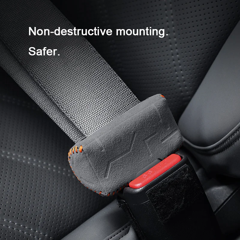 For ZEEKR 001 007 009 7X X A lcantara Car Front Rear Row Seat Belt Buckle Cover Suede Sheath B-pillar Crash Trim Accessories