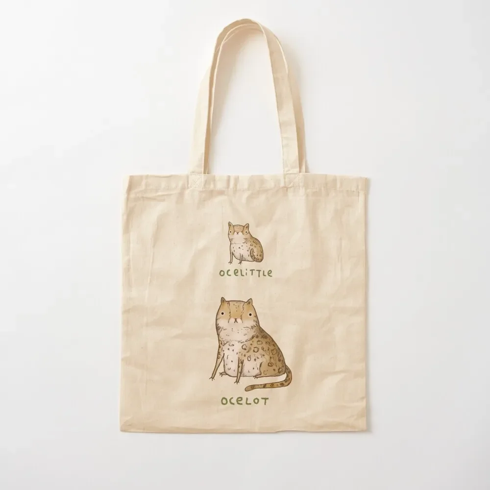 Ocelittle Ocelot حمل حقيبة قماش مخصصة حقيبة حمل شخصية أكياس التوصيل المجاني قماش الكتف