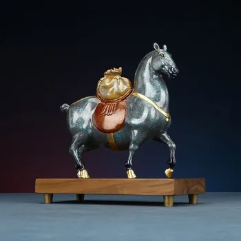 Home office Bronze Horse Crafts Rich Decoration Interior Desktop Religious Gifts Instant Success