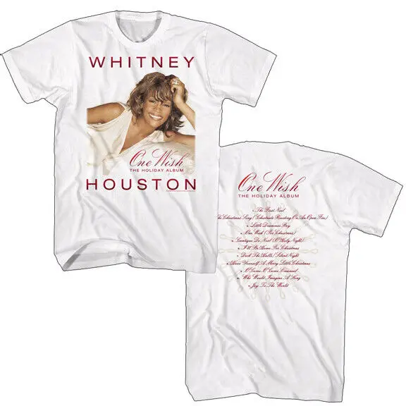 

Whitney Houston One Wish The Holiday Album Christmas Men's T Shirt R & B Pop