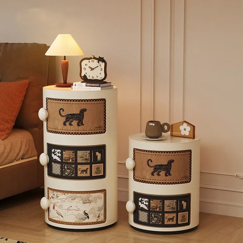 Creative Midi-Century Bedside Table Alternative Space Saver Small Storage Cabinet Organizer for Home Decor