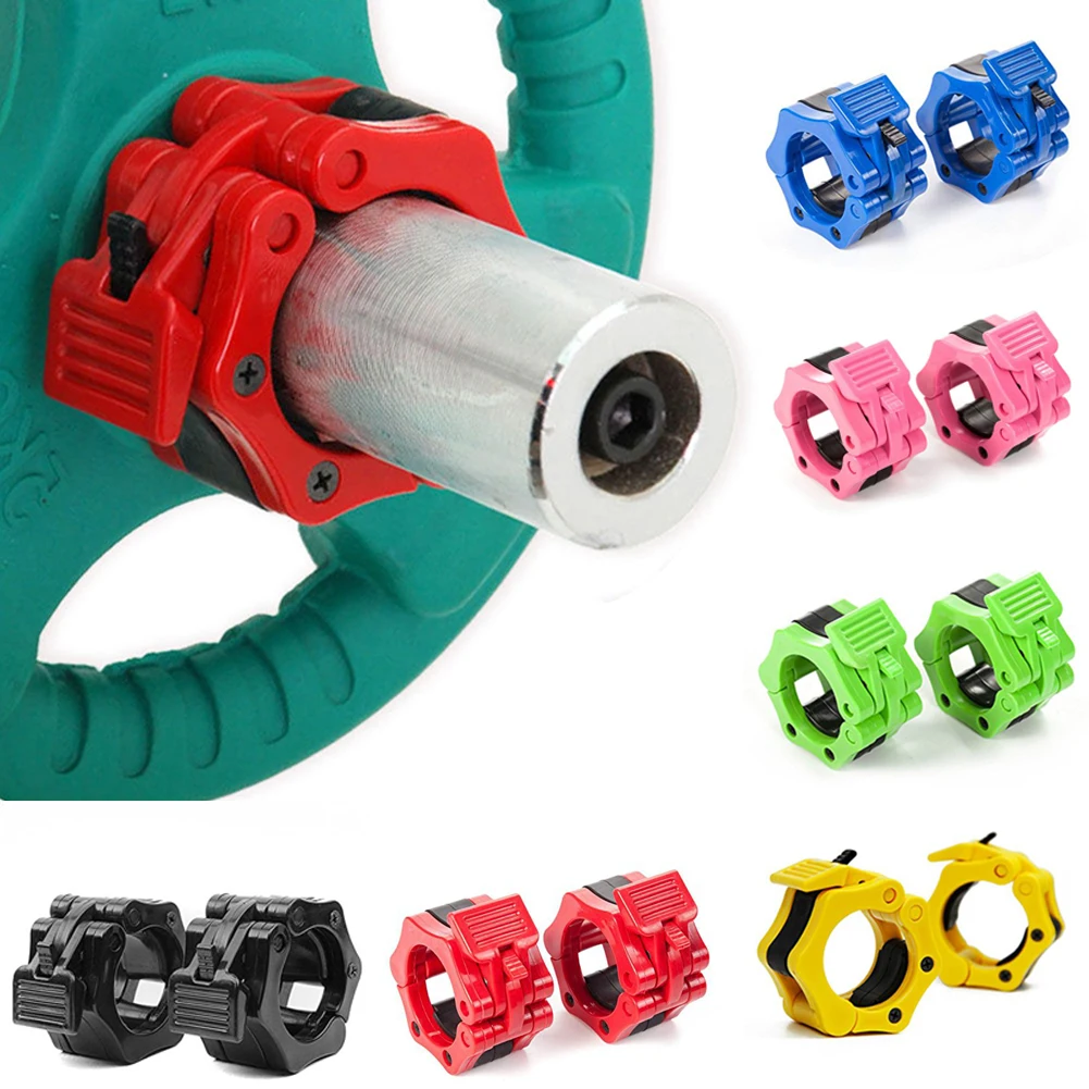 1 paar 2 "Gewichtheben Hantel Kragen Fitness Crossfit Quick Release Hantel Klemme Powerlifting Musculation Lift Gym Ausrüstung