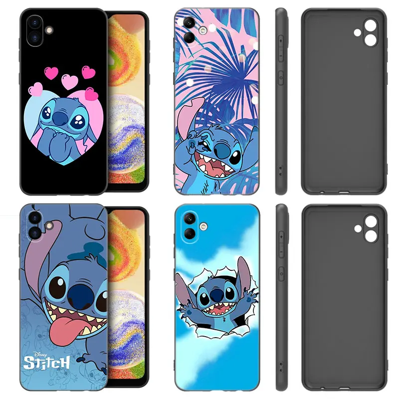 Angel S-Stitch Phone Case For Samsung Galaxy A01 A03 Core A04 E A02 A05 A10 A20 A21 A30 A50 S A6 A8 Plus A7 2018 Black Cover