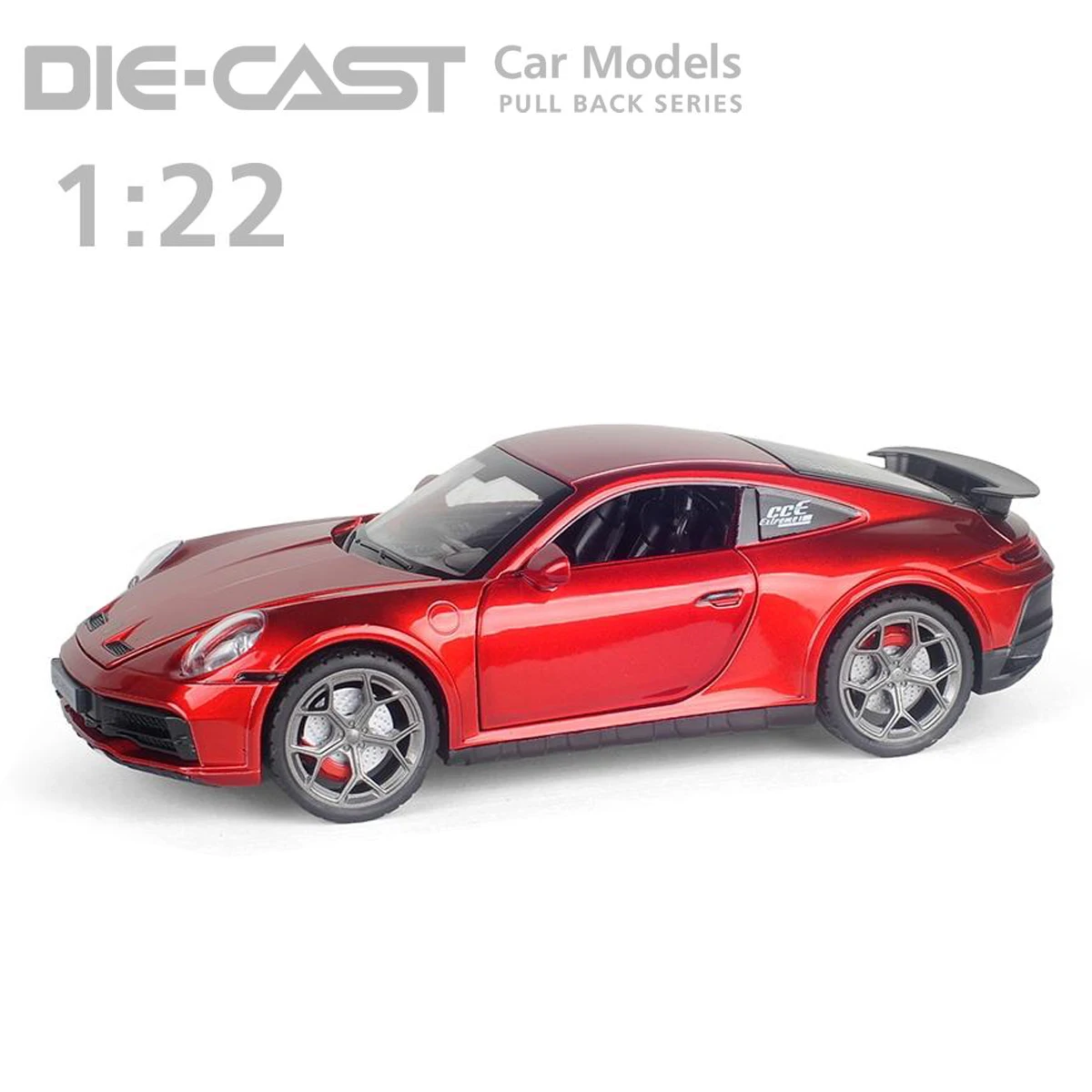 1: 22 911 Race Car Alloy Model High Simulation Toy Car Collectible ornaments Set Kid's Birthday Gift with Light&Sound Pull Back
