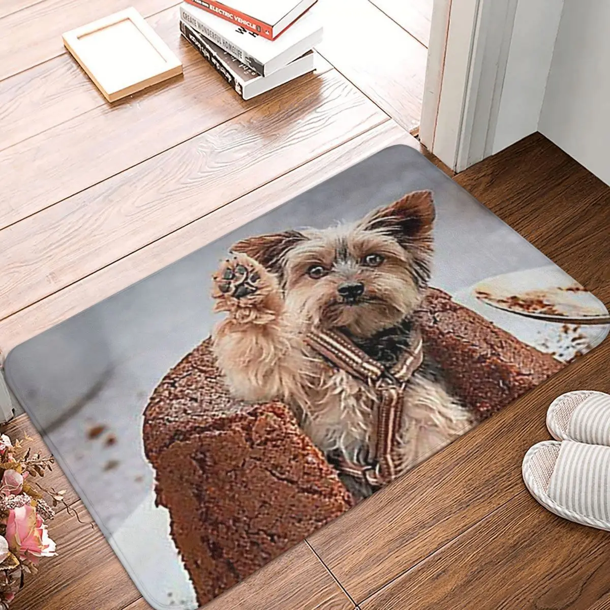 Swiss Yorkie Yorkshire Terrier Dog Lava Cake Anti-slip Doormat Floor Mat Carpet Rug for Kitchen Entrance Bathroom Footpad Mats