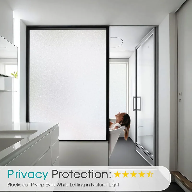Window Film Frosted Pattern Electrostatic Film For Office Windows Glue-Free Privacy And Sun Protection Decorative Curtains. view 3