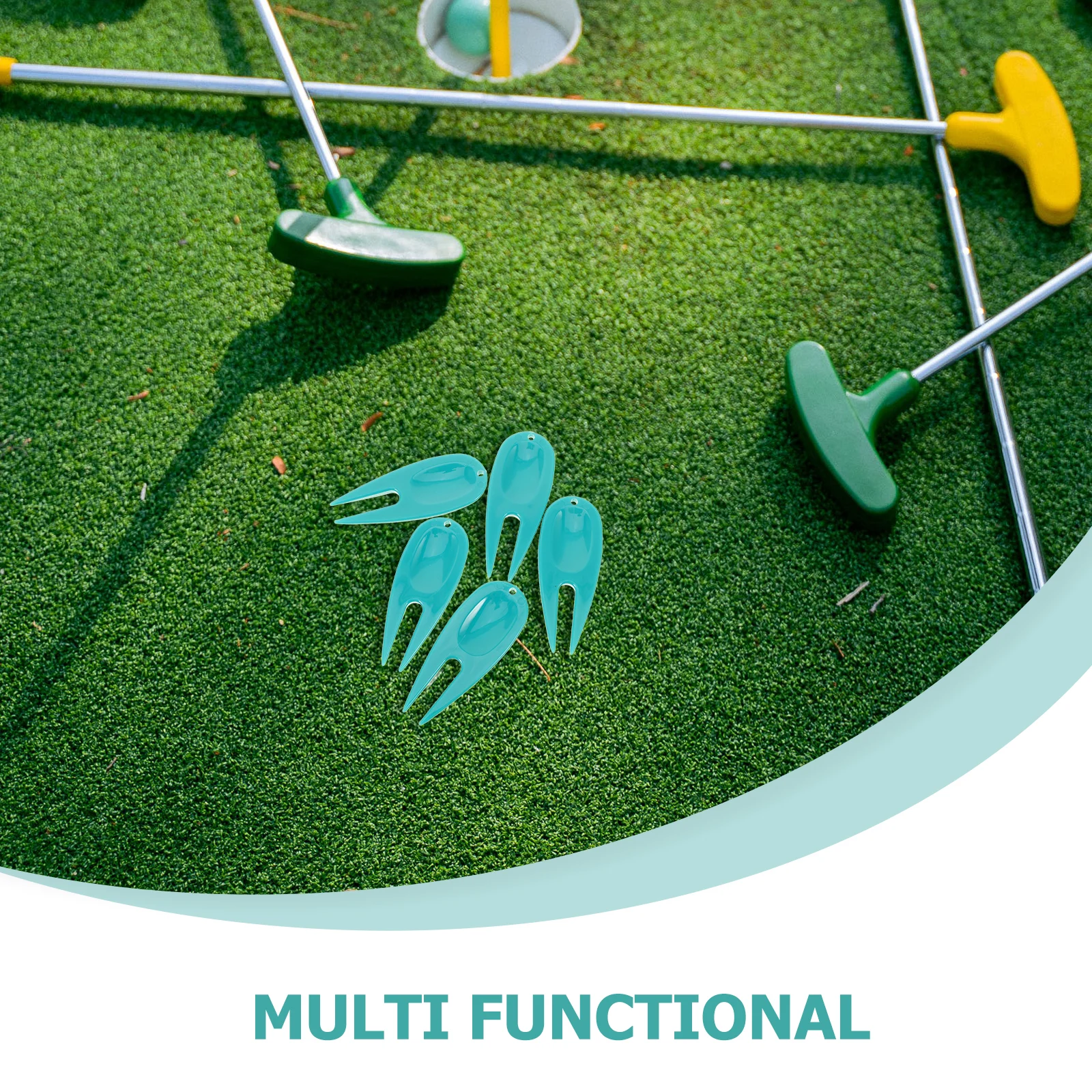 5 قطعة أداة إصلاح ديفت للجولف المحمولة المدمجة الكرة ماركر دائم السلس تصميم المهنية إصلاح الحديقة ملحق للخارجية