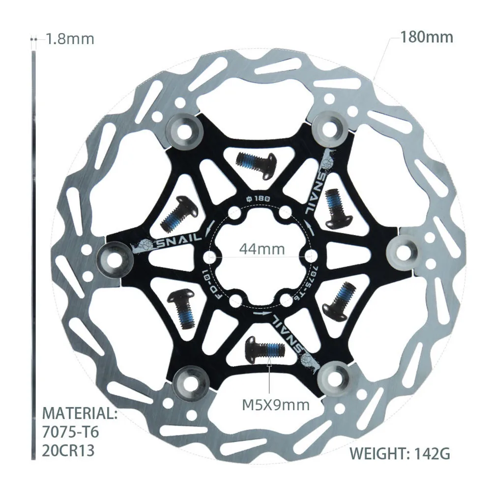 Floating Brake Disc Enhance Your MTB Braking Performance with IIIPRO Floating Disc Brake Pad 160mm/180mm Options