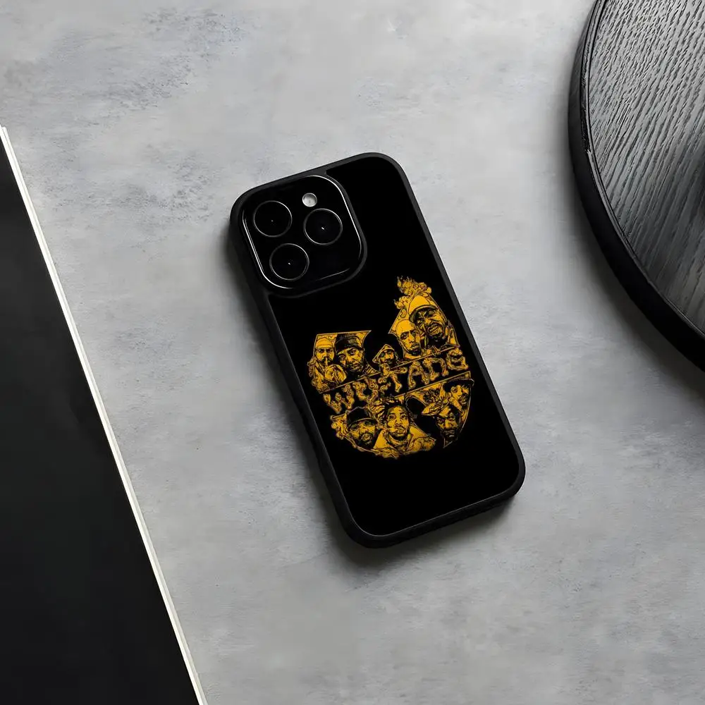 Band W-WU-TANG CLAN Phone Case For IPhone 17 16 15 14 13 12 Pro Max Plus Black Frame Hard Shell