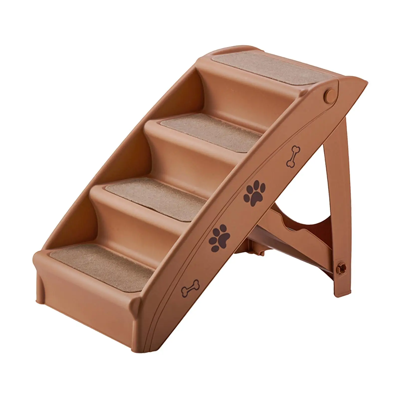 Foldable Wooden Ladder Dog Stairs Steps Animals Climbing Ladder Pet Cat Ramp for Bed Small Large Medium Anti-slip Dog Bed Stair