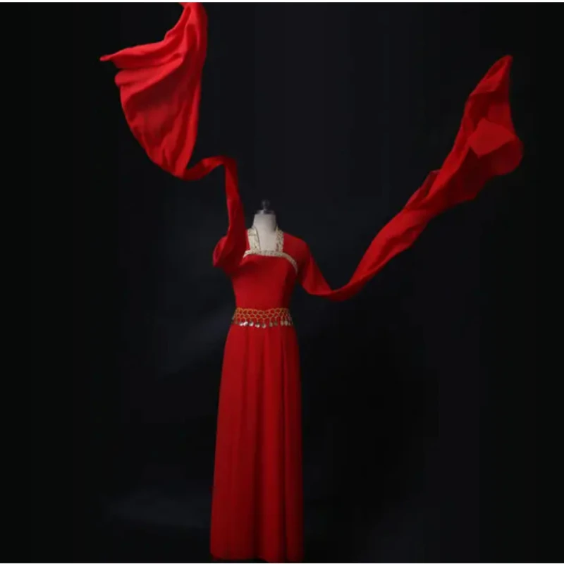 Chinese classical dance costumes women\'s elegant and elegant elegant Hanfu wide-sleeved stream fairy skirt performance clothing