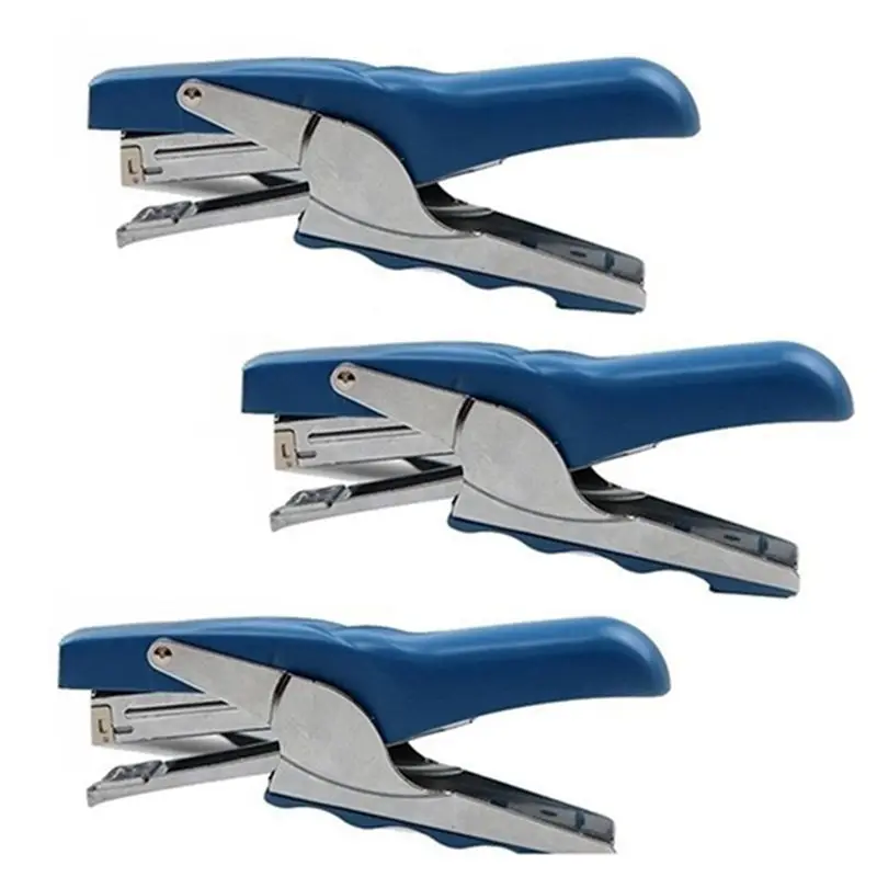 qwe-3-pcs-heavy-duty-plier-stapler-office-stapler-hand-hold-stapler-for-home-school-blue