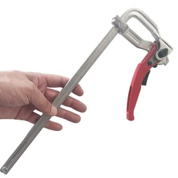 300x80mm Ratchet Arm Heavy Duty Bar Clamp - Strong Hand F Clamp for Welding, Cutting and Woodworking