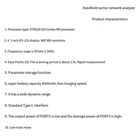 Tools 4.3inch Handheld NanoVNA-F UV Vector Network Antenna Analyzer SWR Meter NanoVNA VNA HF VHF UHF +4000MAh Battery