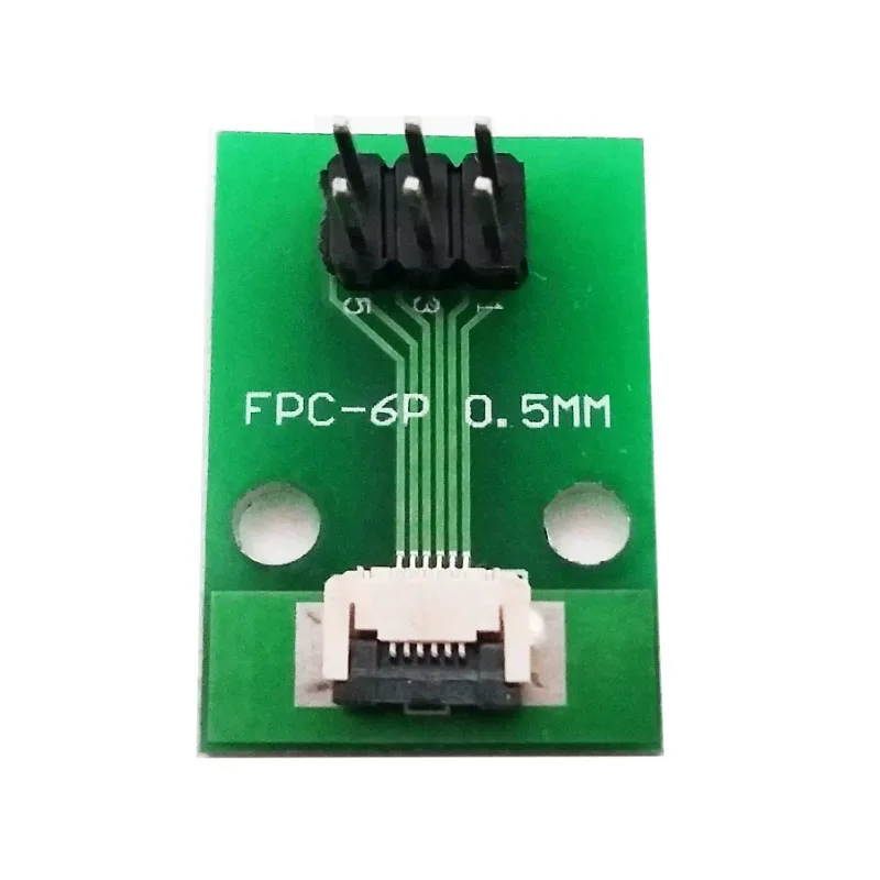 1Piece FFC FPC 6 Pin Connector Adapter Board FFC To 2.54mm Straight Plug Soldered 0.5mm Distance Double Side Electronic Card