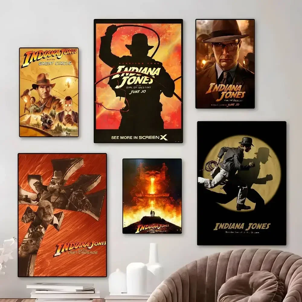 Indiana Jones and the great circle Fashion Poster art Canvas Prints Painting Wall Art Pictures for Living Room Decoration