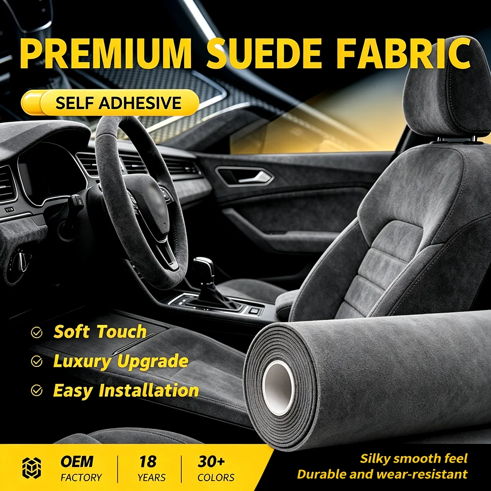 CARBINS Self Adhesive Suede Headliner Fabric for Car Ceiling Roof Restoration Factory Direct Sales Car Interior Film