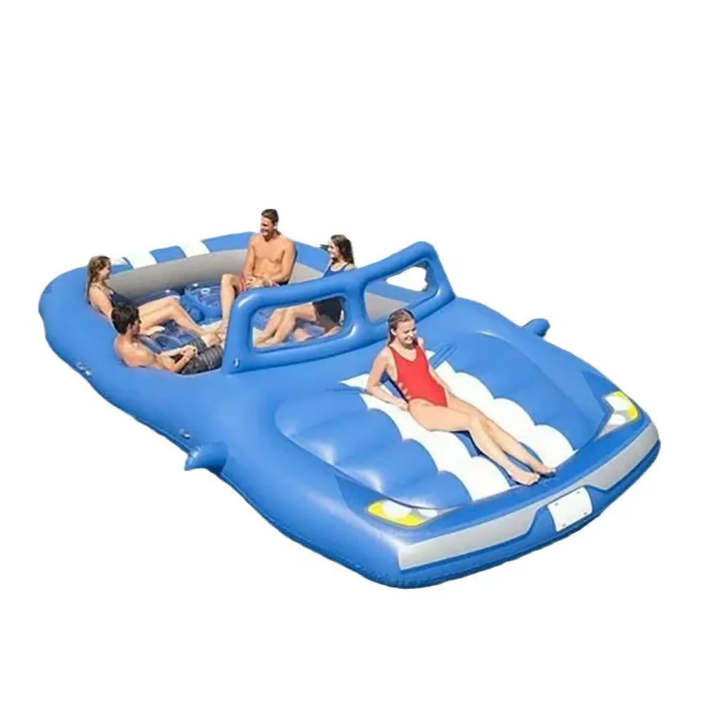 

Sunny 6-Person Large Convertible Car Inflatable Lake Float Floating Island Water Amusement Facility