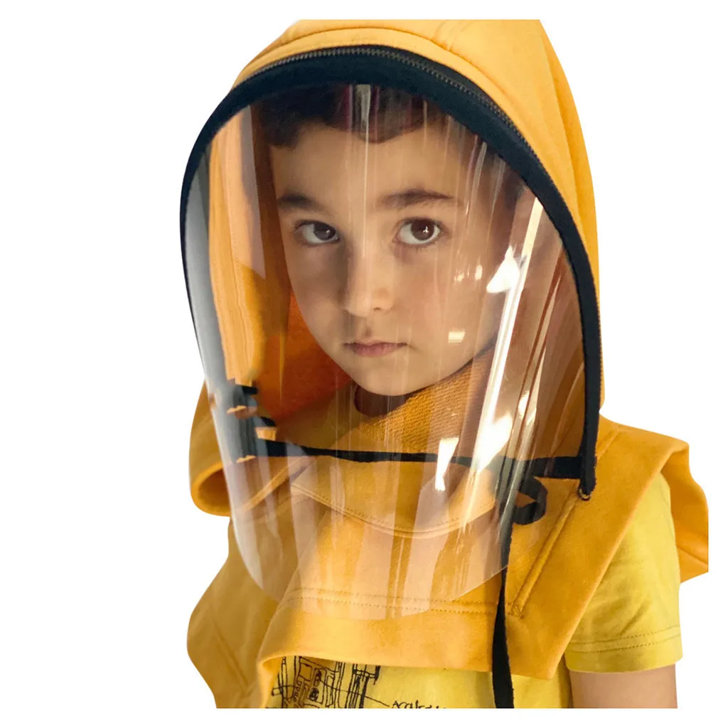 معدات الحماية للأطفال قناع كامل شفاف لحماية الوجه مع غطاء للرأس للحماية الخارجية والذهاب إلى المدرسة والتنقل واللعب #6