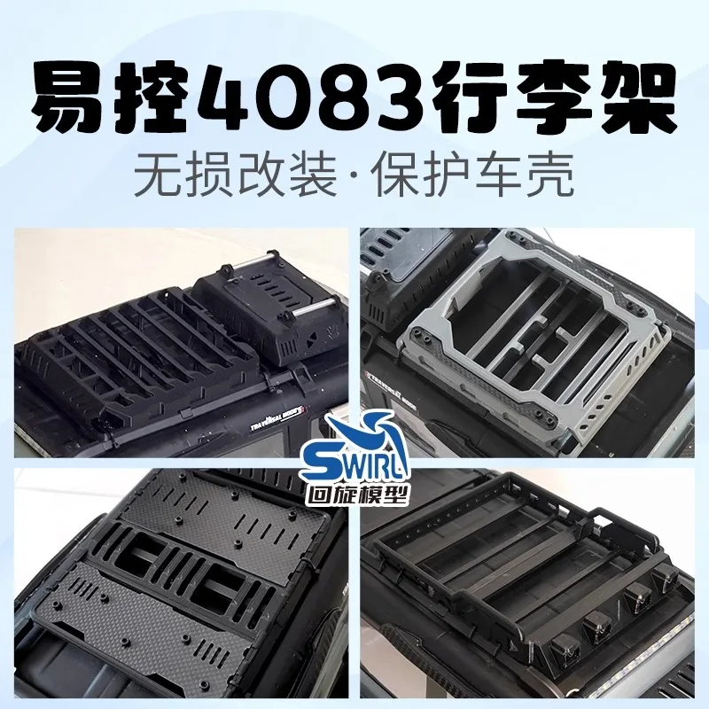 

Upgrade Luggage Rack for YK4083 Bolt-On Crawler Roof Rack Accessory – Bronco Style for 1/8 Scale RC Car – No-Drill Installation