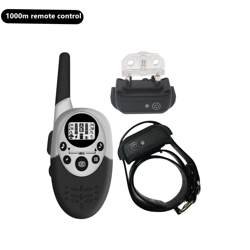 1000m Remote Control Electrical Dog Training collar Anti bark pet collar Electric shocker pet items perros dog accessories