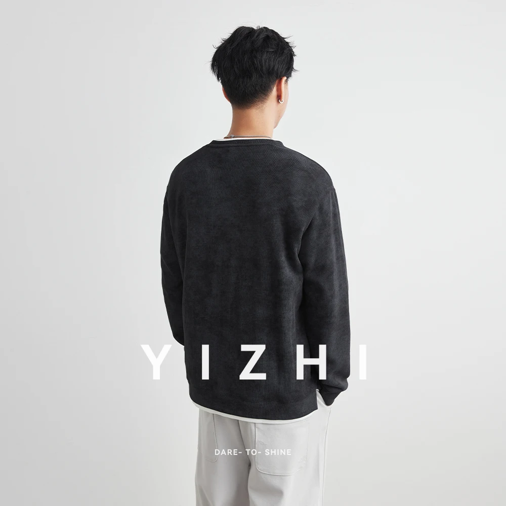 Autumn New Men Round Neck Sweate Loose Versatile Overhead Knitted Shirt Casual Koren Young Men's Pullover Sweatshirt Clothing