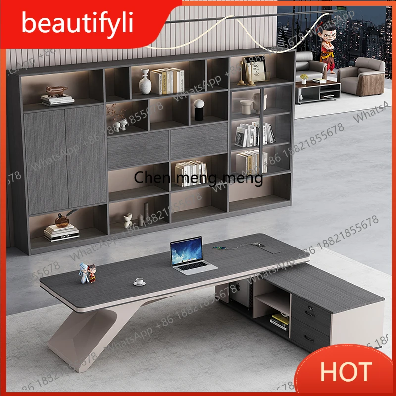 

D80 Designer Luxury Office Desks Corner Storage L Shaped Computer Office Desk Bureaux Modern Mesa De Escritorio Home Office
