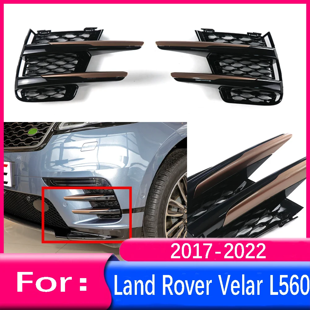 

For Land Rover Range Rover Velar L560 2017 2018 2019 2020 2021 2022 Car Fog Light Lamp Cover Bumper Grille Trim Fog Lamp Shade