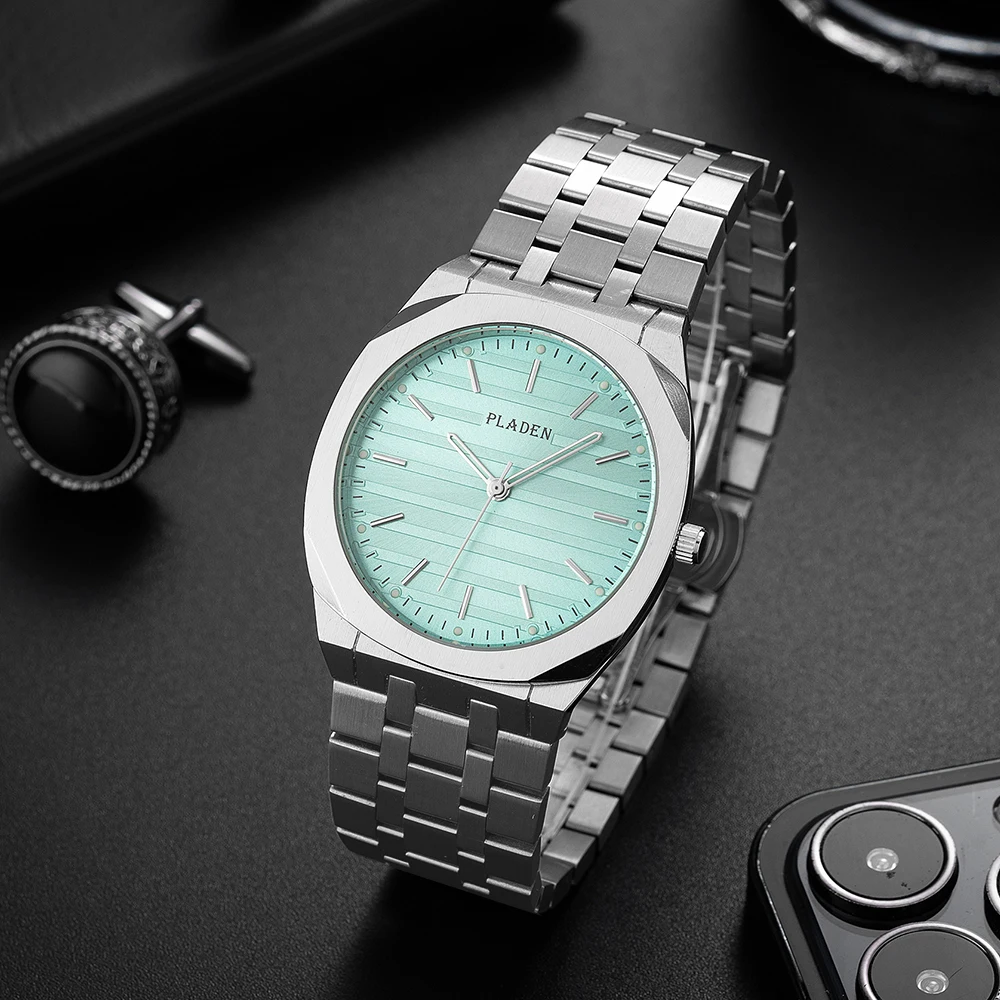 PLADEN Luxury New Watch For Mens Brand Business Quartz WristWatchES Man Fashion Thin Case Clock Gift Reloj 2024 Free Shipping